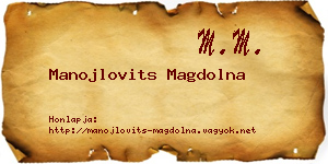 Manojlovits Magdolna névjegykártya